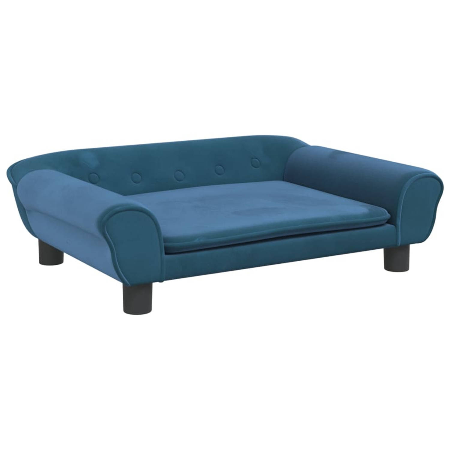 The Living Store Hondenbank - Comfortabel - Hondenbed - 70 x 48 x 22 cm - Blauw