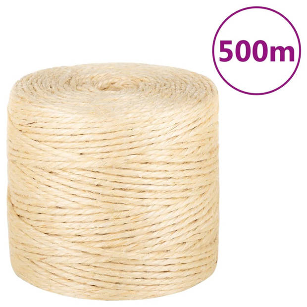 vidaXL Touw 4 mm 500 m 100% sisal