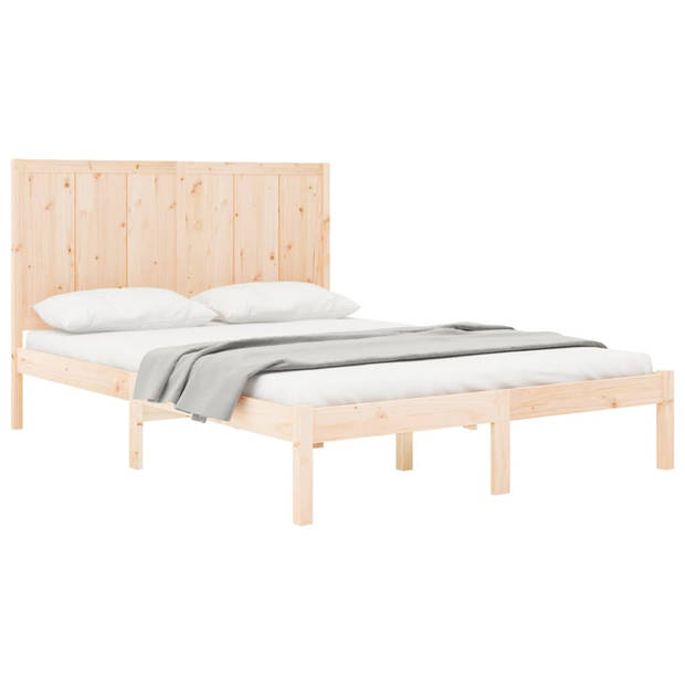 vidaXL Bedframe massief grenenhout 140x190 cm