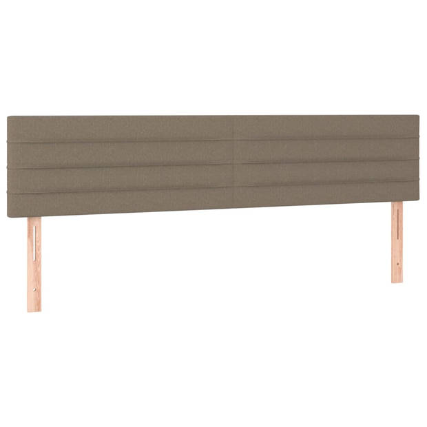 vidaXL Hoofdbord LED 180x5x78/88 cm stof taupe