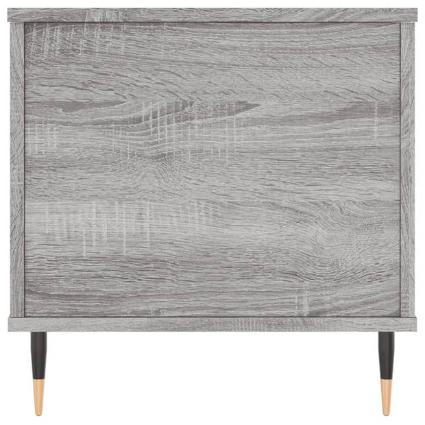 vidaXL Salontafel 90x44,5x45 cm bewerkt hout grijs sonoma eikenkleurig