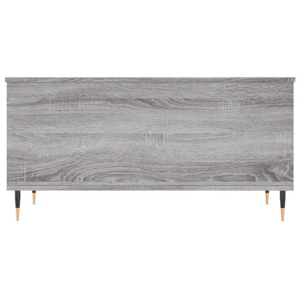 vidaXL Salontafel 90x44,5x45 cm bewerkt hout grijs sonoma eikenkleurig