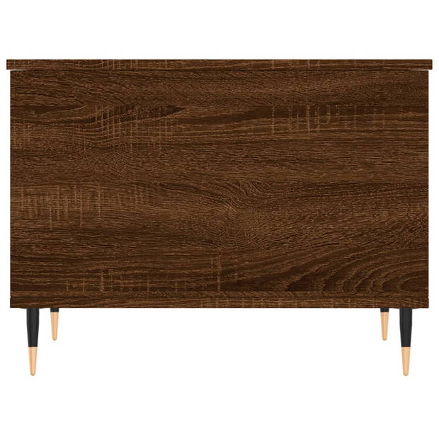 vidaXL Salontafel 60x44,5x45 cm bewerkt hout bruin eikenkleur