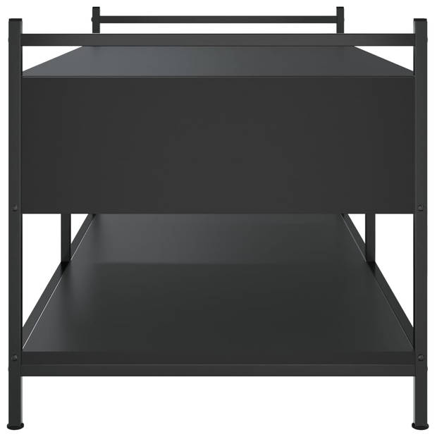 vidaXL Salontafel 99x50x50 cm bewerkt hout zwart