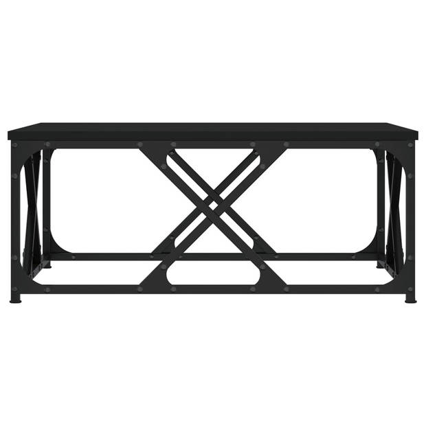 vidaXL Salontafel 70x70x30 cm bewerkt hout zwart