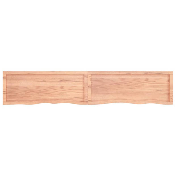 vidaXL Tafelblad 200x40x(2-4)cm behandeld massief eikenhout lichtbruin