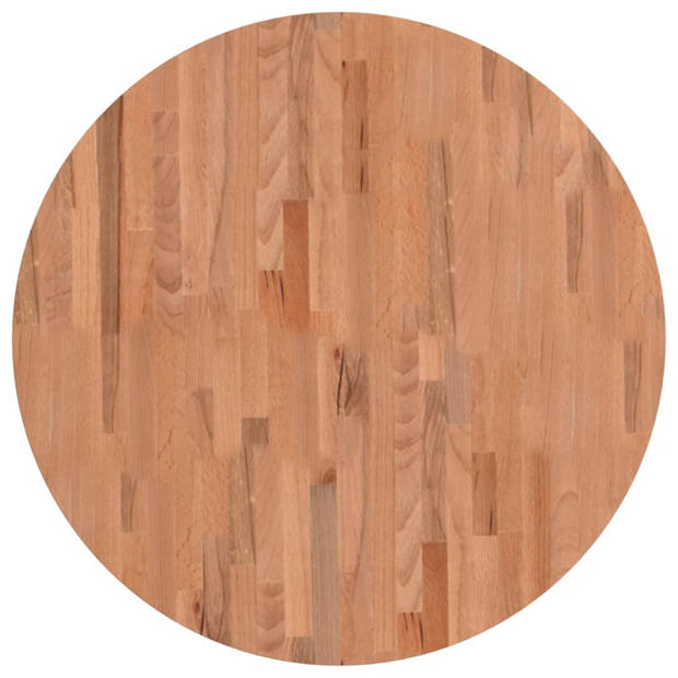 vidaXL Tafelblad rond Ø80x2,5 cm massief beukenhout