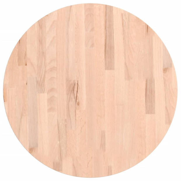 vidaXL Tafelblad rond Ø60x2,5 cm massief beukenhout