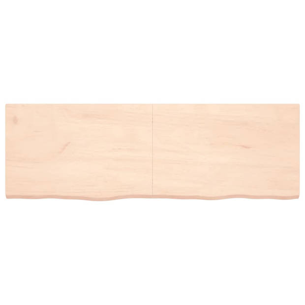 vidaXL Tafelblad 180x60x(2-4) cm onbehandeld massief eikenhout