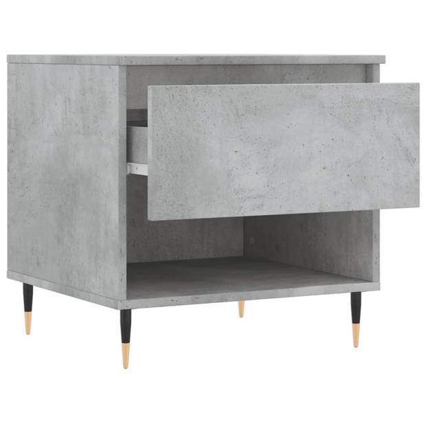vidaXL Salontafel 50x46x50 cm bewerkt hout betongrijs