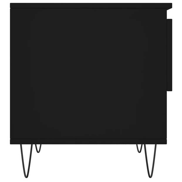 vidaXL Salontafel 50x46x50 cm bewerkt hout zwart