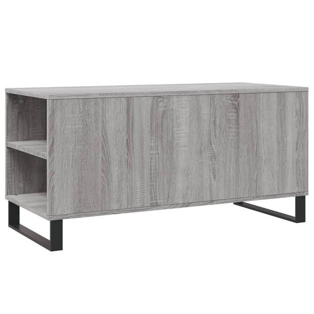 vidaXL Salontafel 102x44,5x50 cm bewerkt hout grijs sonoma eikenkleur