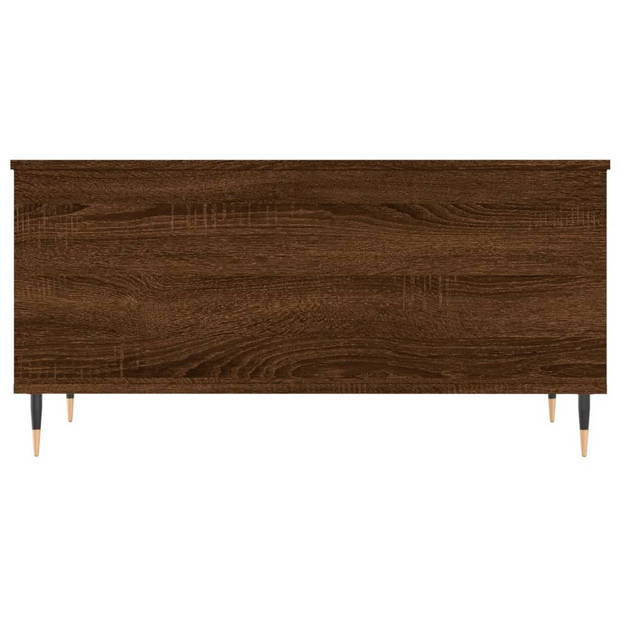 vidaXL Salontafel 90x44,5x45 cm bewerkt hout bruin eikenkleur