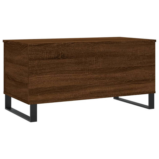 vidaXL Salontafel 90x44,5x45 cm bewerkt hout bruin eikenkleur