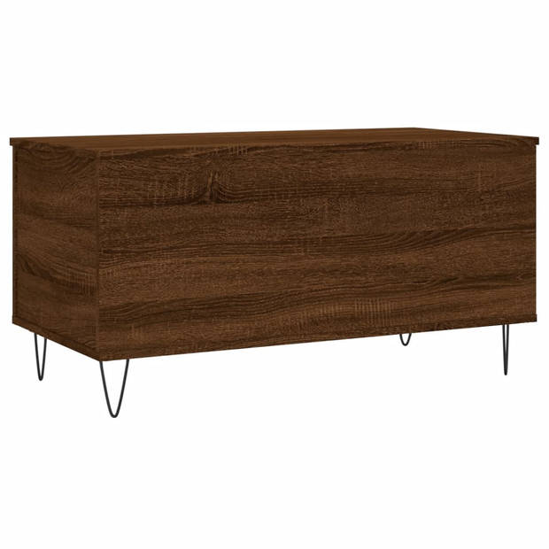 vidaXL Salontafel 90x44,5x45 cm bewerkt hout bruin eikenkleur