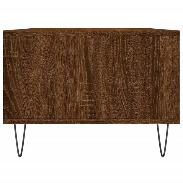vidaXL Salontafel 90x50x36,5 cm bewerkt hout bruin eikenkleur