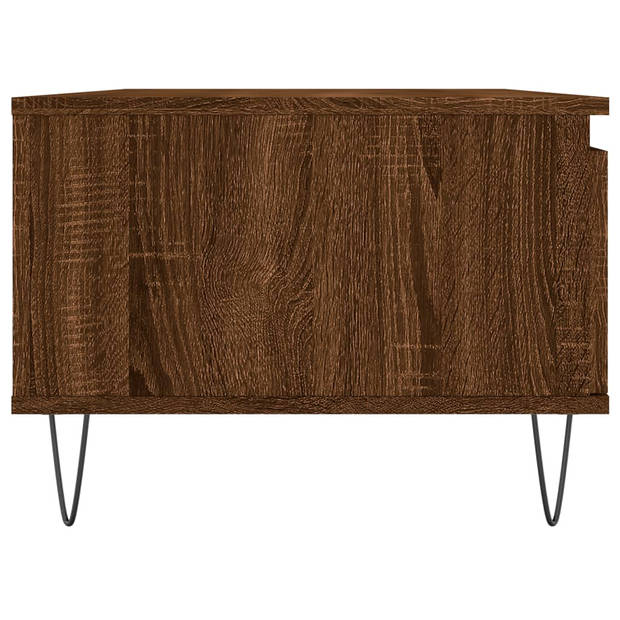 vidaXL Salontafel 90x50x36,5 cm bewerkt hout bruin eikenkleur