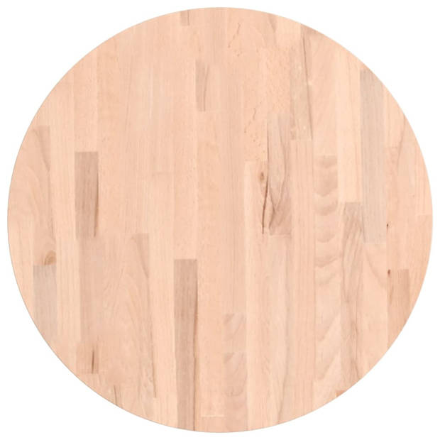 vidaXL Tafelblad rond Ø60x4 cm massief beukenhout