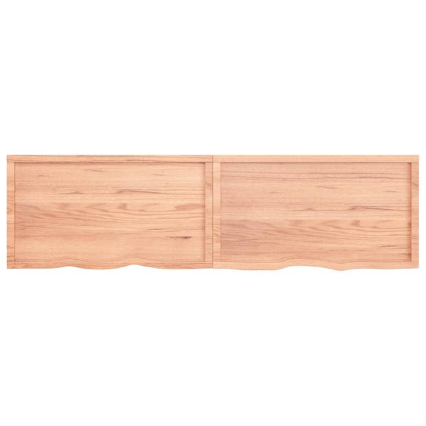 vidaXL Tafelblad 220x60x(2-6)cm behandeld massief eikenhout lichtbruin