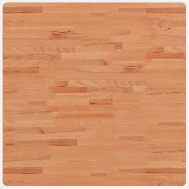 vidaXL Tafelblad vierkant 80x80x1,5 cm massief beukenhout