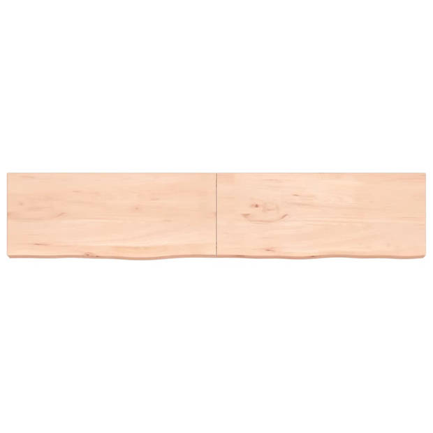 vidaXL Tafelblad 200x40x(2-6) cm onbehandeld massief eikenhout