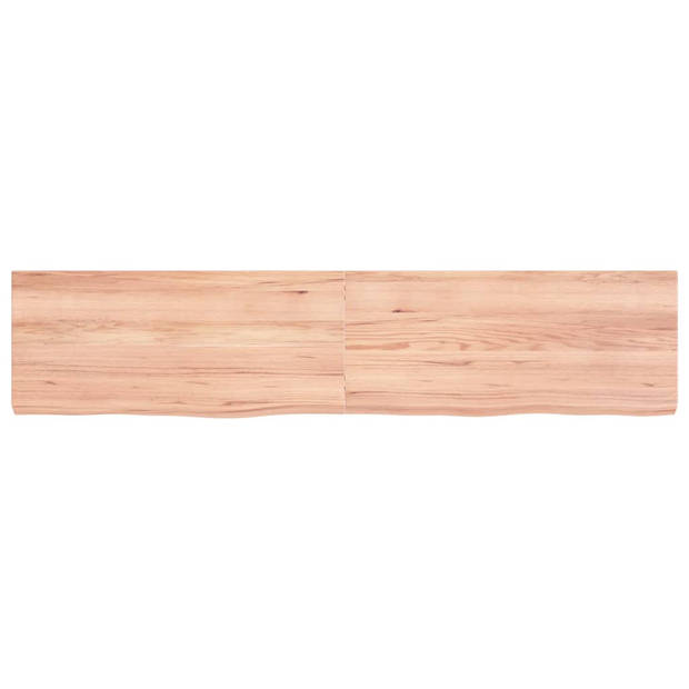 vidaXL Tafelblad 180x40x(2-6)cm behandeld massief eikenhout lichtbruin