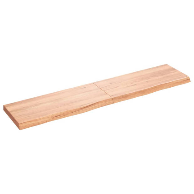 vidaXL Tafelblad 180x40x(2-6)cm behandeld massief eikenhout lichtbruin