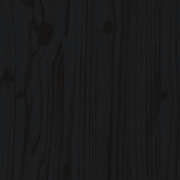 vidaXL Tafelblad rond Ø60x3 cm massief grenenhout zwart