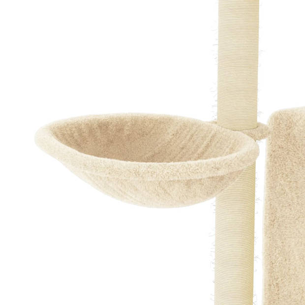 vidaXL Kattenmeubel met sisal krabpalen 96,5 cm crèmekleurig