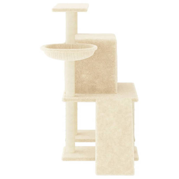 vidaXL Kattenmeubel met sisal krabpalen 96,5 cm crèmekleurig