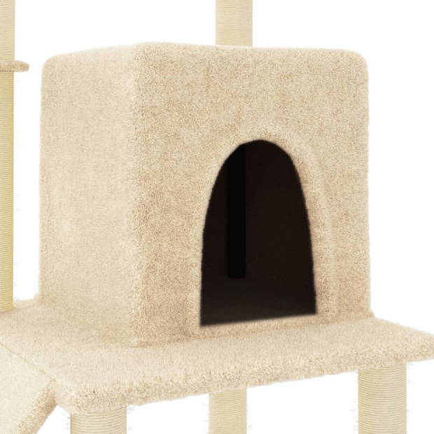 vidaXL Kattenmeubel met sisal krabpalen 96,5 cm crèmekleurig