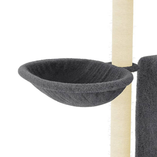 vidaXL Kattenmeubel met sisal krabpalen 96,5 cm donkergrijs