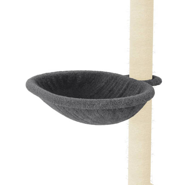 vidaXL Kattenmeubel met sisal krabpalen 95 cm donkergrijs