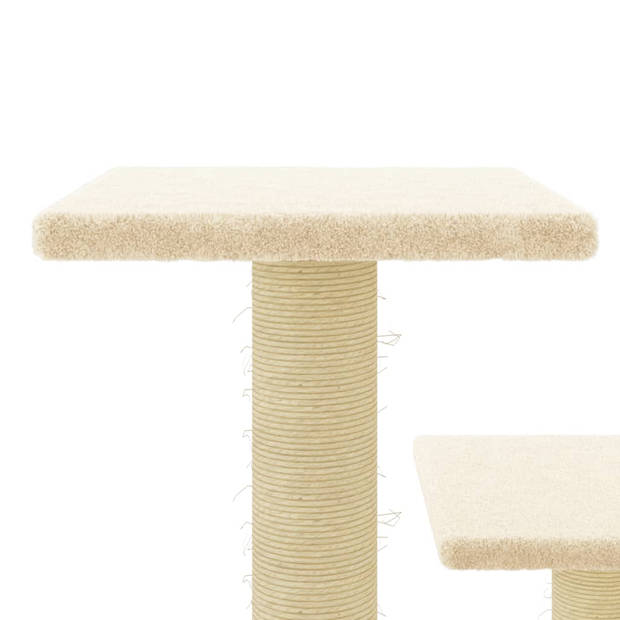 vidaXL Kattenmeubel met sisal krabpalen 61 cm crèmekleurig