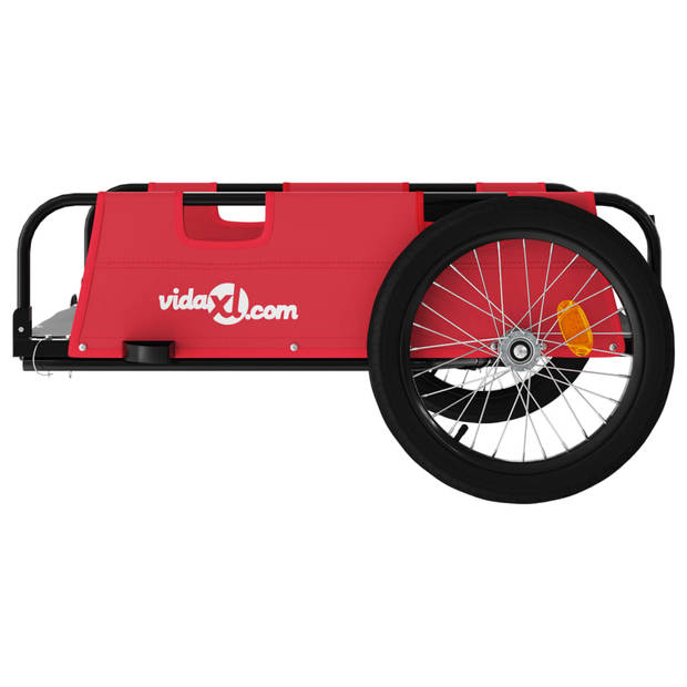 vidaXL Fietstrailer oxford stof en ijzer rood