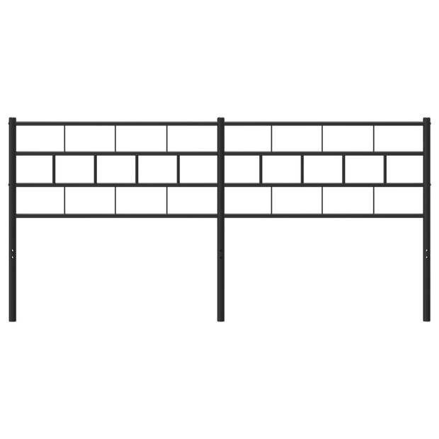 vidaXL Hoofdbord 160 cm metaal zwart