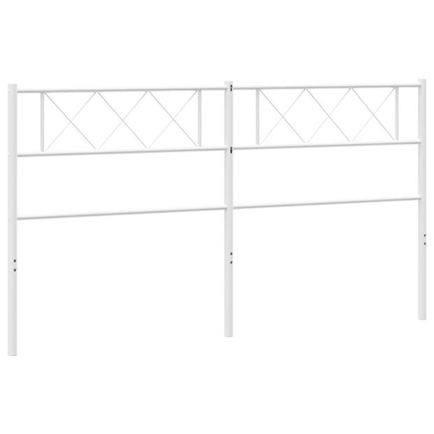 vidaXL Hoofdbord 193 cm metaal wit