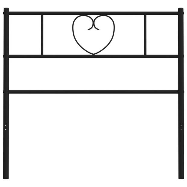 vidaXL Hoofdbord 100 cm metaal zwart