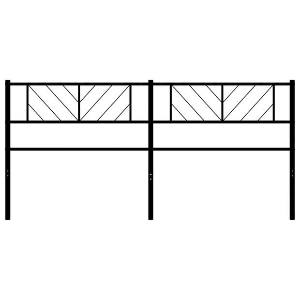 vidaXL Hoofdbord 180 cm metaal zwart