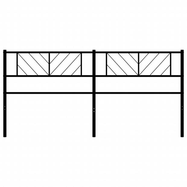 vidaXL Hoofdbord 200 cm metaal zwart