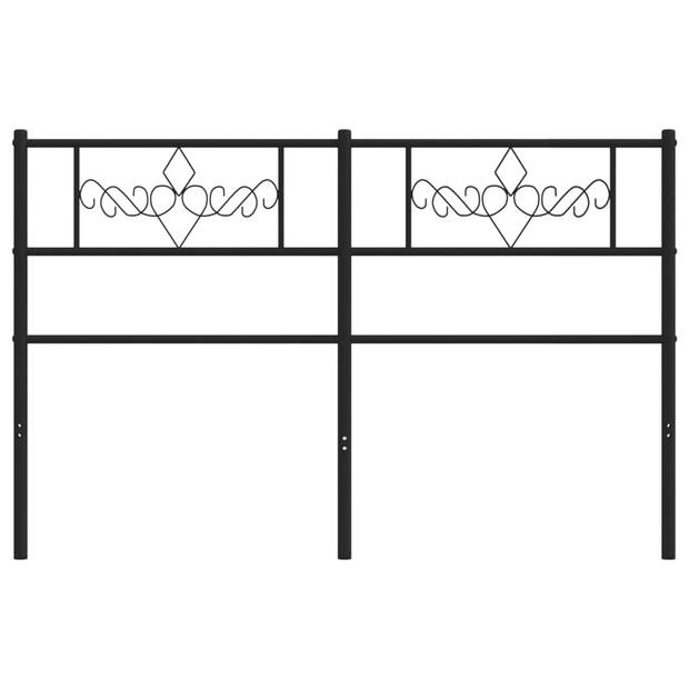 vidaXL Hoofdbord 160 cm metaal zwart