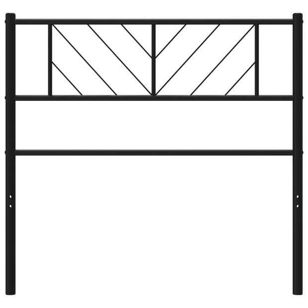 vidaXL Hoofdbord 75 cm metaal zwart