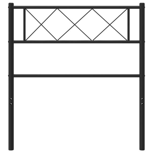 vidaXL Hoofdbord 80 cm metaal zwart