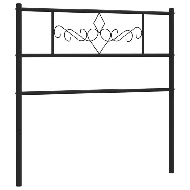 vidaXL Hoofdbord 107 cm metaal zwart