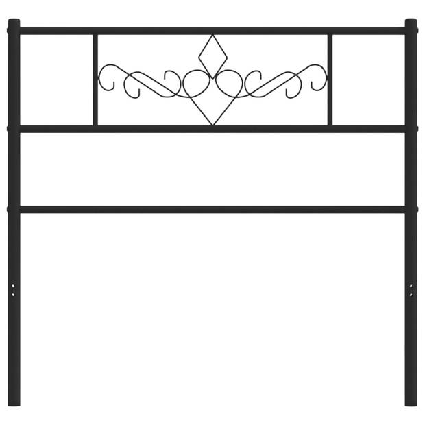 vidaXL Hoofdbord 107 cm metaal zwart