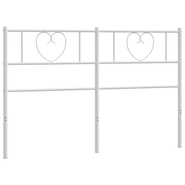 vidaXL Hoofdbord 120 cm metaal wit