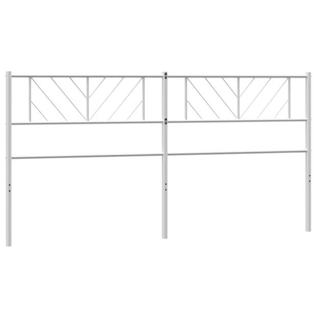 vidaXL Hoofdbord 180 cm metaal wit