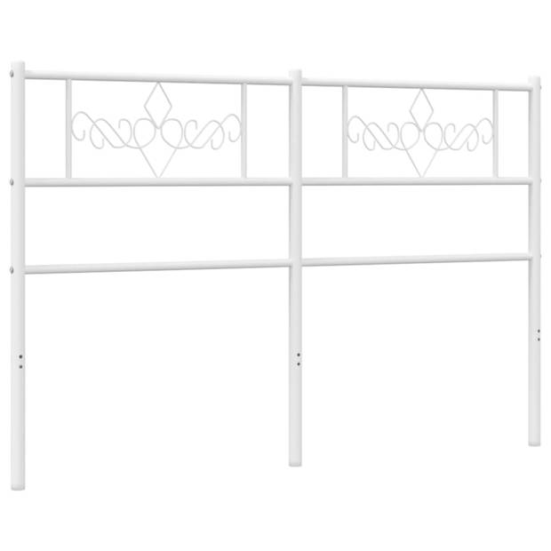 vidaXL Hoofdbord 160 cm metaal wit