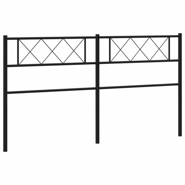 vidaXL Hoofdbord 160 cm metaal zwart