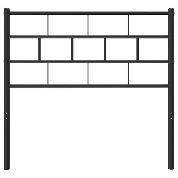 vidaXL Hoofdbord 100 cm metaal zwart